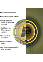 Indiana Pacers City Retro Neon Wall Clock
