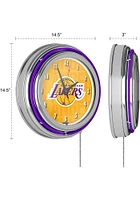 Los Angeles Lakers City Retro Neon Wall Clock