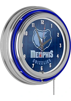 Memphis Grizzlies City Retro Neon Wall Clock