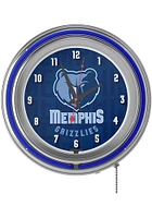 Memphis Grizzlies City Retro Neon Wall Clock