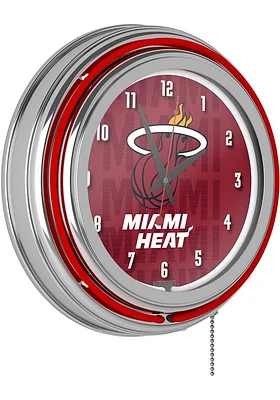 Miami Heat City Retro Neon Wall Clock