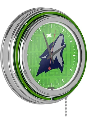 Minnesota Timberwolves City Retro Neon Wall Clock