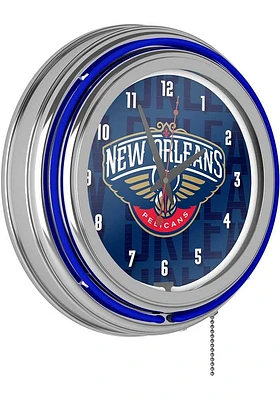 New Orleans Pelicans City Retro Neon Wall Clock
