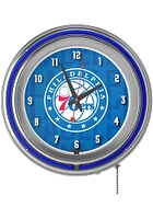 Philadelphia 76ers City Retro Neon Wall Clock