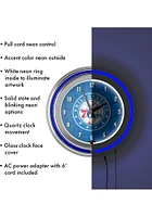 Philadelphia 76ers City Retro Neon Wall Clock