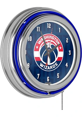 Washington Wizards City Retro Neon Wall Clock