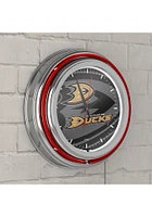 Anaheim Ducks Wordmark and Logo Retro Neon Wall Clock