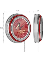 Arizona Coyotes Wordmark and Logo Retro Neon Wall Clock