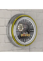Boston Bruins Wordmark and Logo Retro Neon Wall Clock
