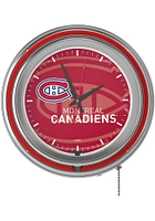 Montreal Canadiens Wordmark and Logo Retro Neon Wall Clock