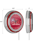 Montreal Canadiens Wordmark and Logo Retro Neon Wall Clock