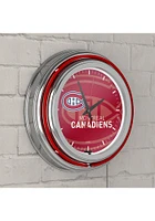 Montreal Canadiens Wordmark and Logo Retro Neon Wall Clock