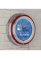 New York Rangers Wordmark and Logo Retro Neon Wall Clock