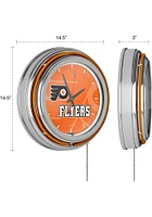 Philadelphia Flyers Wordmark and Logo Retro Neon Wall Clock