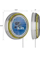 St Louis Blues Wordmark and Logo Retro Neon Wall Clock