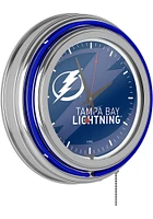 Tampa Bay Lightning Wordmark and Logo Retro Neon Wall Clock