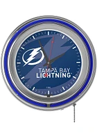 Tampa Bay Lightning Wordmark and Logo Retro Neon Wall Clock