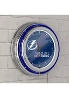 Tampa Bay Lightning Wordmark and Logo Retro Neon Wall Clock