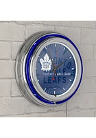 Toronto Maple Leafs Wordmark and Logo Retro Neon Wall Clock