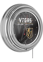Vegas Golden Knights Wordmark and Logo Retro Neon Wall Clock