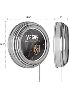 Vegas Golden Knights Wordmark and Logo Retro Neon Wall Clock