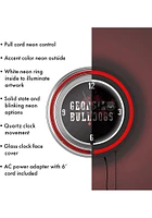 Georgia Bulldogs Smoke Retro Neon Wall Clock