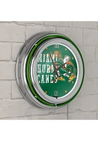 Miami Hurricanes Retro Neon Wall Clock