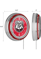 Georgia Bulldogs Retro Neon Wall Clock