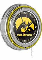 Iowa Hawkeyes Retro Neon Wall Clock
