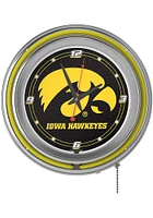 Iowa Hawkeyes Retro Neon Wall Clock