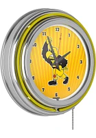 Iowa Hawkeyes Herky Retro Neon Wall Clock