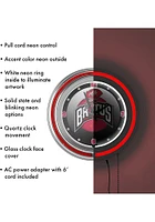 Red Ohio State Buckeyes Brutus Rush Retro Neon Wall Clock