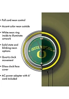 Yellow Oregon Ducks Retro Neon Wall Clock