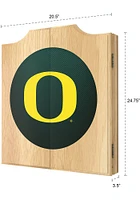 Oregon Ducks Carbon Fiber Logo Dart Board Cabinet