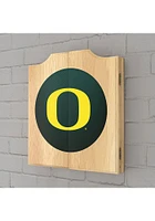 Oregon Ducks Carbon Fiber Logo Dart Board Cabinet