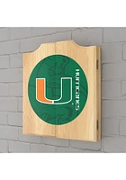 Miami Hurricanes Fade Logo Dart Board Cabinet