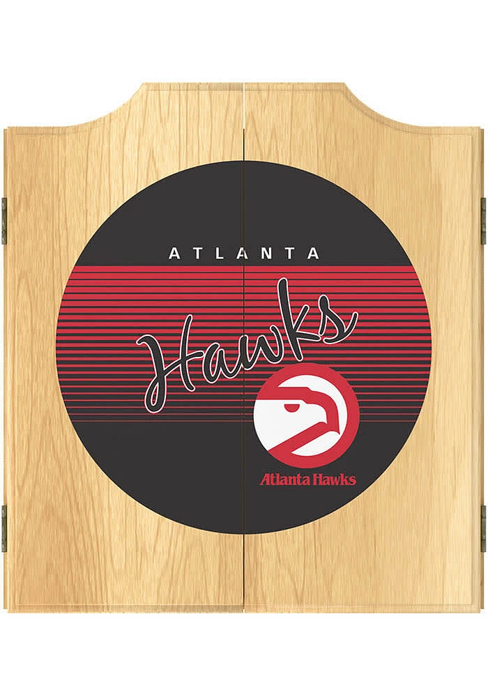 Atlanta Hawks Hardwood Classic Logo Dart Board Cabinet