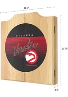 Atlanta Hawks Hardwood Classic Logo Dart Board Cabinet