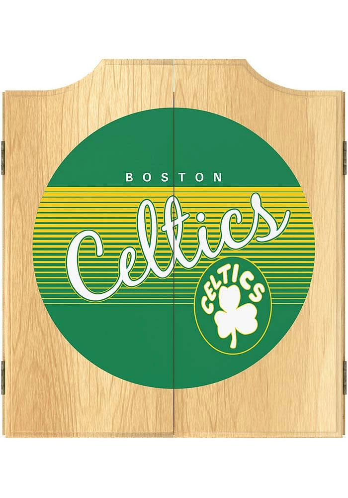 Boston Celtics Hardwood Classic Logo Dart Board Cabinet