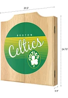Boston Celtics Hardwood Classic Logo Dart Board Cabinet