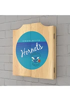 Charlotte Hornets Hardwood Classic Logo Dart Board Cabinet