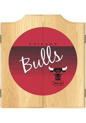 Chicago Bulls Hardwood Classic Logo Dart Board Cabinet