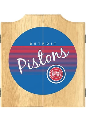 Detroit Pistons Hardwood Classic Logo Dart Board Cabinet