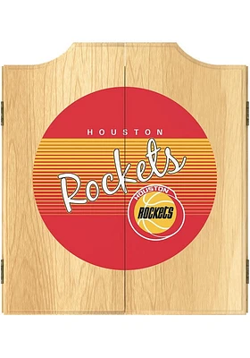 Houston Rockets Hardwood Classic Logo Dart Board Cabinet