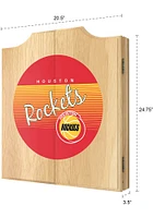 Houston Rockets Hardwood Classic Logo Dart Board Cabinet