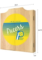 Indiana Pacers Hardwood Classic Logo Dart Board Cabinet
