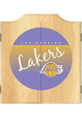 Los Angeles Lakers Hardwood Classic Logo Dart Board Cabinet