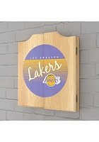 Los Angeles Lakers Hardwood Classic Logo Dart Board Cabinet