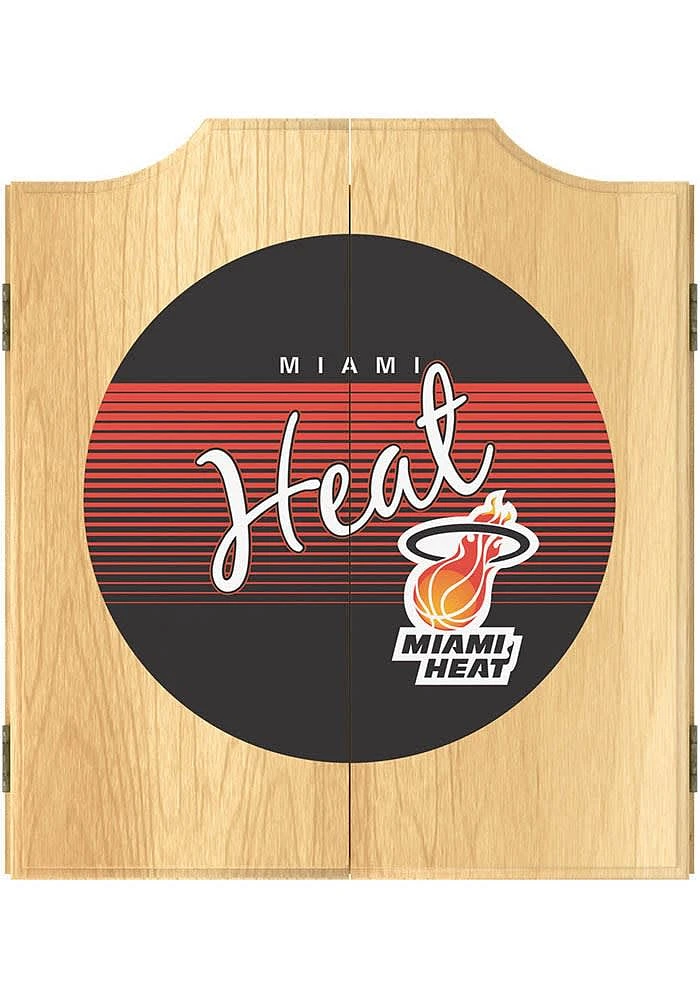 Miami Heat Hardwood Classic Logo Dart Board Cabinet