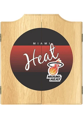 Miami Heat Hardwood Classic Logo Dart Board Cabinet